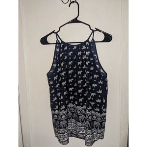 Justify white elephant blue camisole